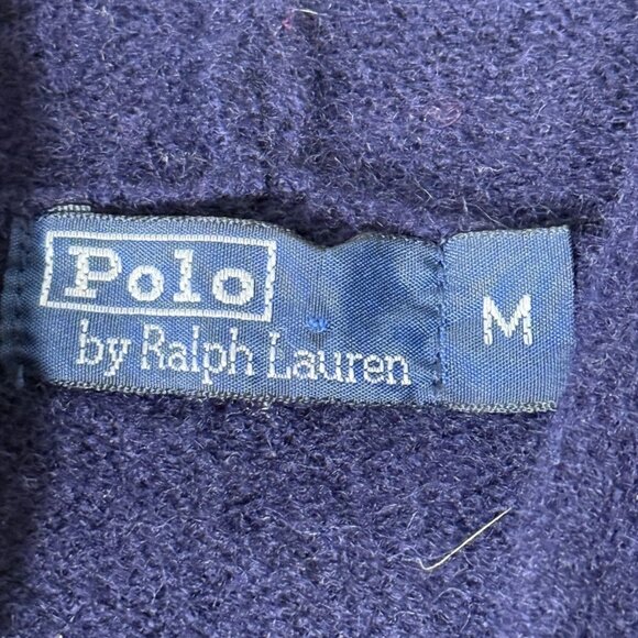 Rare Polo Ralph Lauren Navy Merino Wool Hoodie - Picture 5 of 5